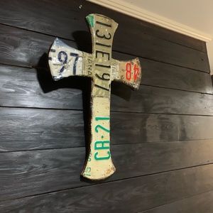 license plate metal wall art